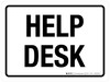 Help Desk White Landscape - Wall Sign Help Desk White Landscape - Wall Sign