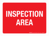 Inspection Area Red Landscape - Wall Sign Inspection Area Red Landscape - Wall Sign