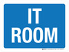IT Room Blue Landscape - Wall Sign