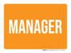 Manager Orange Landscape - Wall Sign Manager Orange Landscape - Wall Sign