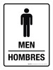 Men with Icon Bilingual Spanish Portrait - Wall Sign Men with Icon Bilingual Spanish Portrait - Wall Sign