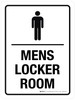 Mens Locker Room with Icon Portrait - Wall Sign