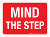 Mind The Step Red Landscape - Wall Sign Mind The Step Red Landscape - Wall Sign