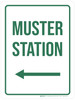 Muster Station (Arrow Left) Portrait - Wall Sign