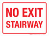 No Exit Stairway Red Landscape - Wall Sign