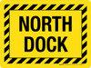 North Dock Hazard Lines Yellow Landscape - Wall Sign North Dock Hazard Lines Yellow Landscape - Wall Sign