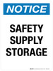Notice: Safety Supply Storage Portrait - Wall Sign Notice: Safety Supply Storage Portrait - Wall Sign