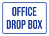 Office Drop Box Blue Landscape - Wall Sign