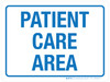 Patient Care Area Blue Landscape - Wall Sign Patient Care Area Blue Landscape - Wall Sign