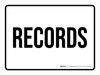 Records White Landscape - Wall Sign