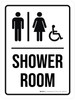 Shower Room (Wheelchair/Gender Icon) Portrait - Wall Sign Shower Room (Wheelchair/Gender Icon) Portrait - Wall Sign