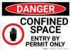 Danger: Enter By Permit Only - Wall Sign