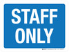 Staff Only Blue Landscape - Wall Sign