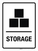 Storage with Icon White Portrait - Wall Sign Storage with Icon White Portrait - Wall Sign