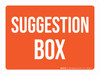 Suggestion Box Orange Landscape - Wall Sign Suggestion Box Orange Landscape - Wall Sign