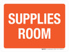 Supplies Room Orange Landscape - Wall Sign