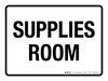 Supplies Room White Landscape - Wall Sign