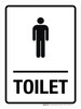 Toilet (Male Icon) Portrait - Wall Sign