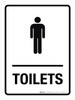 Toilets (Male Icon) Portrait - Wall Sign Toilets (Male Icon) Portrait - Wall Sign
