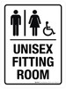 Unisex Fitting Room (Gender/Wheelchair Icon) Portrait - Wall Sign Unisex Fitting Room (Gender/Wheelchair Icon) Portrait - Wall Sign
