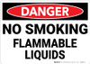 Danger: Flammable Liquids No Smoking - Wall Sign