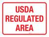 USDA Regulated Area Red Landscape - Wall Sign