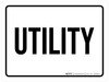 Utility White Landscape - Wall Sign