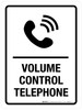 Volume Control Telephone Portrait - Wall Sign