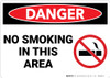 Danger: Flammable No Smoking In This Area Sign With Icon - Wall Sign