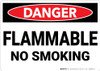 Danger: Flammable No Smoking - Wall Sign Danger: Flammable No Smoking - Wall Sign