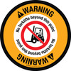 Warning: No Forklifts Beyond This Point with Icon Circular - Floor Sign Warning: No Forklifts Beyond This Point with Icon Circular - Floor Sign