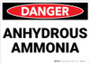 Danger: Hazard Anhydrous Ammonia - Wall Sign Danger: Hazard Anhydrous Ammonia - Wall Sign