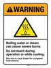 Warning: Boiling Water Or Steam Can Cause Severe Burns Do Not Touch During Operation Or While Cooling Portrait - Wall Sign