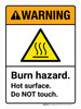 Warning: Burn Hazard Hot Surface Do Not Touch Portrait - Wall Sign