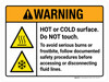 Warning: Hot Or Cold Surface Do Not Touch To Avoid Serious Burns Or Frostbite Landscape - Wall Sign
