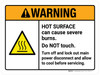 Warning: Hot Surface Can Cause Severe Burns Do Not Touch Landscape - Wall Sign