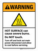 Warning: Hot Surface Can Cause Severe Burns Do Not Touch Portrait - Wall Sign