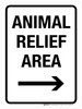 Animal Relief Area with Right Arrow Portrait - Wall Sign Animal Relief Area with Right Arrow Portrait - Wall Sign