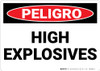 Danger: High Explosives - Wall Sign Danger: High Explosives - Wall Sign