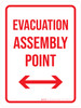 Evacuation Assembly Point with Arrows Portrait - Wall Sign Evacuation Assembly Point with Arrows Portrait - Wall Sign