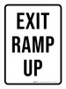 Exit Ramp Up White Portrait - Wall Sign Exit Ramp Up White Portrait - Wall Sign