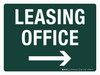 Leasing Office with Right Arrow Landscape - Wall Sign Leasing Office with Right Arrow Landscape - Wall Sign