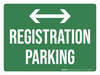 Registration Parking (with Arrows) Landscape - Wall Sign