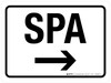 SPA with Right Arrow Landscape - Wall Sign