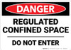 Danger: Regulated Confined Space Do Not Enter - Wall Sign
