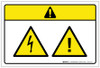 Caution: Electric Shock Hazard (Wordless ISO/ANSI) - Label Caution: Electric Shock Hazard (Wordless ISO/ANSI) - Label