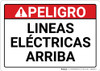Danger: Spanish Overhead Power Lines - Wall Sign Danger: Spanish Overhead Power Lines - Wall Sign