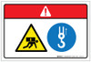 Danger: Crush Hazard Lift Point (Wordless ISO/ANSI) - Label