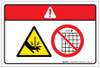 Danger: Cut or Sever Hazard (Wordless ISO/ANSI) - Label
