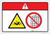 Danger: Drawing In And Crush Hazard (Wordless ISO/ANSI) - Label